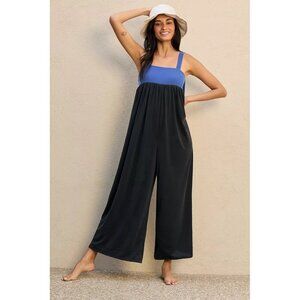 NWT Size M - Anthropologie Draped Square-Neck Wide-Leg Jumpsuit (NWT US$ 118)